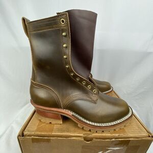 NICKS BOOTS Overlander 12D Dark Olive Chromexcel Leather 8” Tall MTO Handmade